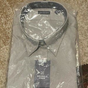 Van Heusen Regular Fit Flex Collar Button Down Dress Shirt BC21 - Silver Tint